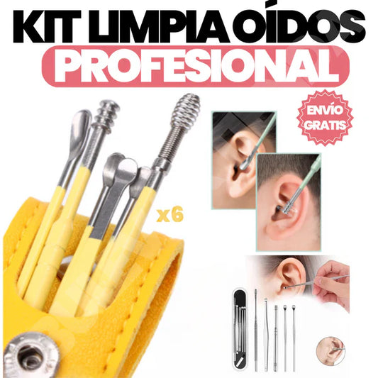 KIT  PROFESIONAL LIMPIA OIDOS X6